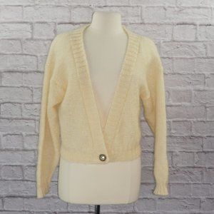 Vintage 80s Mohair Cardigan Sweater - image 1